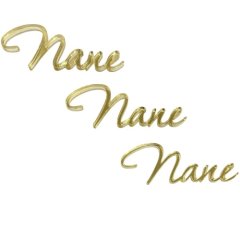 Топпер декоративный акриловый "Папе" Золото 5,5х2 см 