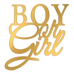 Топпер декоративный акриловый "Boy or Girl" Золото Топ-140,  00-00001314