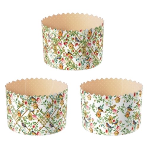 Форма для кулича "Птички в саду" D110 H85 мм 1 шт pmK11085сPS