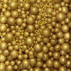 Посыпка кондитерская из дутого риса жемчуг "Золото" 50 г № 230	