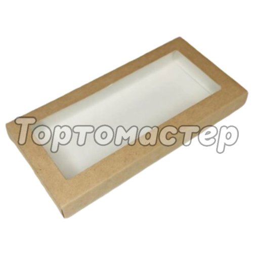 Коробка для шоколадной плитки крафт 18х9х1,5 см ForG CHOCO I W K 180*90*15 