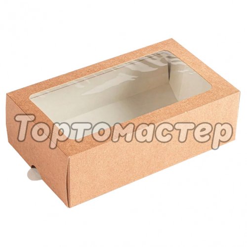 Коробка для макарон большая крафт 18x11x5,5 см OSQ MB 12 