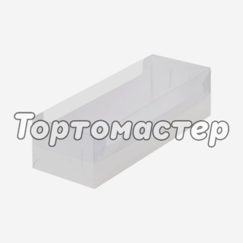 Коробка для рулета с прозрачной крышкой белая 30х11х8 см 060101 ф
