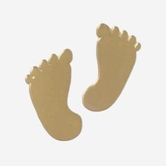 Топпер декоративный акриловый "Ножки малыша" Золото 7 см малыш-74