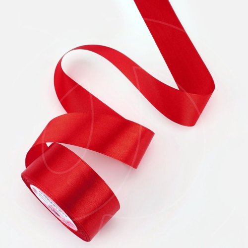 Лента для декора и упаковки Атласная Красная 4 см 1218375