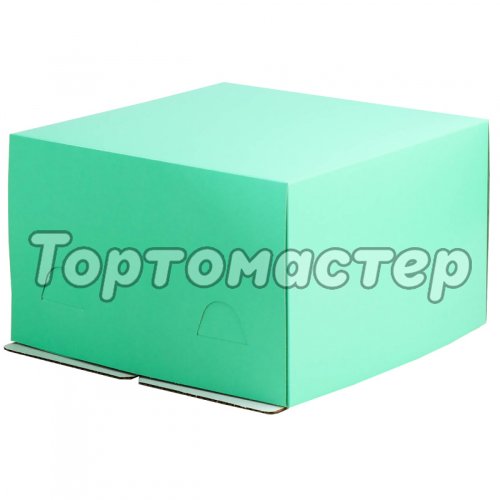 Коробка для торта зелёная 30х30х19 см 4564035