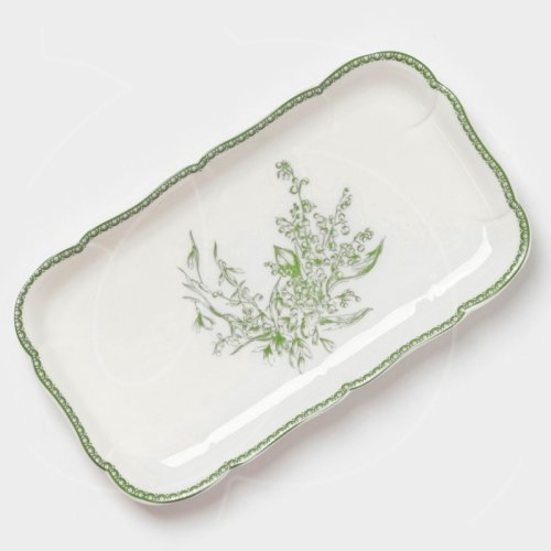 Блюдо для подачи фарфоровое "Зелень" 10791194