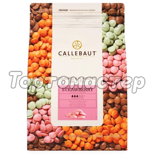 Шоколад розовый клубничный CALLEBAUT 2,5 кг STRAWBERRY-RT-U70