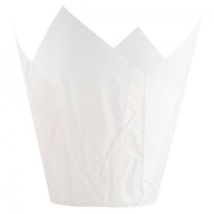 Капсула тюльпан Белая D50 H80 мм 10 шт TULIP W 50*80 E  Т50*80(W), б-102