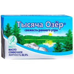 Масло сливочное Тысяча озёр 82,5% 400 г 