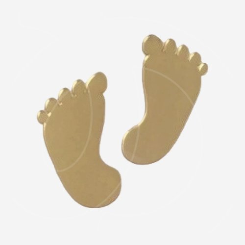 Топпер декоративный акриловый "Ножки малыша" Золото 7 см малыш-74