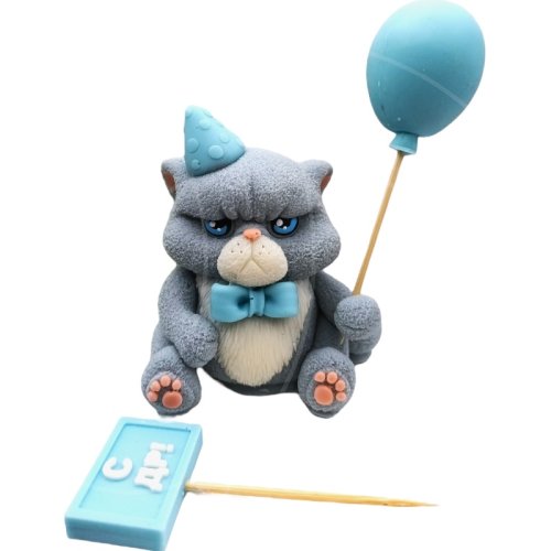 Фигурка из шоколадной глазури "Котик-именинник" 