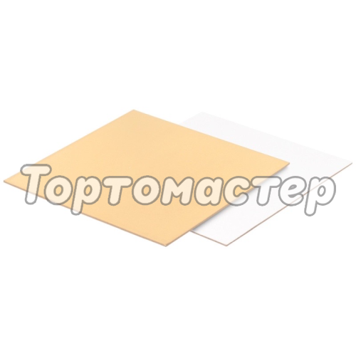 Подложка под торт Золото/Белая 1,5 мм 15 см 100 шт п 1,5-150*150 ПЗБ