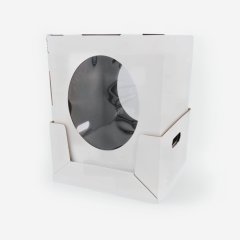 Коробка для торта с окном белая 35х35х50 см 020910