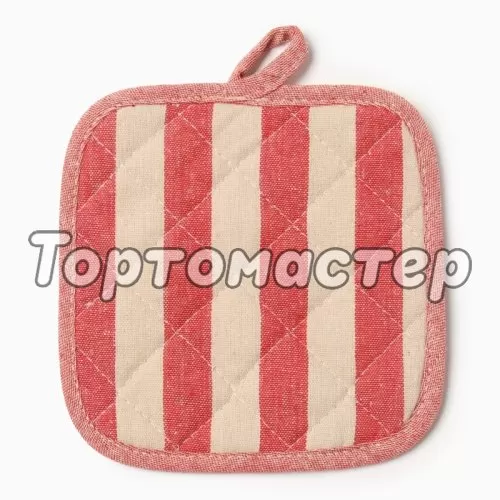 Прихватка кухонная "Полосочки красные" 10103128