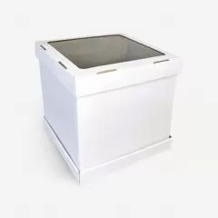 Коробка для торта с окном белая 24х24х20 см ForG STRONG I W W 240*240*200 S