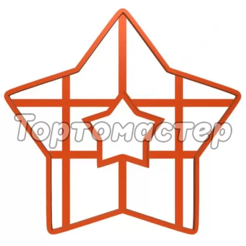 Вырубка пластиковая для торта "Звезда" 24 см LC-00010470, 71567