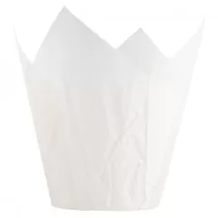 Капсула тюльпан Белая D50 H80 мм 10 шт TULIP W 50*80 E  Т50*80(W), б-102